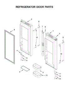 Refrigerator Door Parts parts for Jenn-Air Bottom-Mount Refrigerator JFFCF72DKL00 from AppliancePartsPros.com