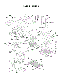 Shelf Parts parts for Jenn-Air Bottom-Mount Refrigerator JFFCF72DKL00 from AppliancePartsPros.com