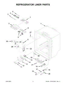 Refrigerator Liner Parts parts for Jenn-Air Bottom-Mount Refrigerator JFFCF72DKL01 from AppliancePartsPros.com
