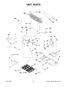 Unit Parts parts for Jenn-Air Bottom-Mount Refrigerator JFFCF72DKL01 from AppliancePartsPros.com