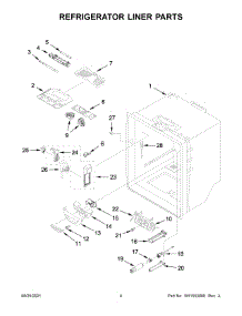 Refrigerator Liner Parts parts for Jenn-Air Bottom-Mount Refrigerator JFFCF72DKL04 from AppliancePartsPros.com
