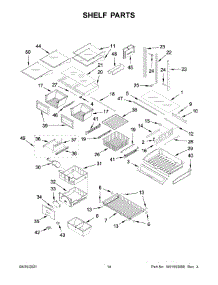 Shelf Parts parts for Jenn-Air Bottom-Mount Refrigerator JFFCF72DKL04 from AppliancePartsPros.com