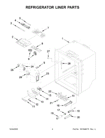 Refrigerator Liner Parts parts for Jenn-Air Refrigerator JFFCF72DKL05 from AppliancePartsPros.com