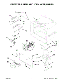 Freezer Liner And Icemaker Parts parts for Jenn-Air Refrigerator JFFCF72DKL05 from AppliancePartsPros.com