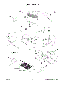 Unit Parts parts for Jenn-Air Refrigerator JFFCF72DKL05 from AppliancePartsPros.com
