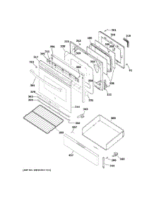 Door & Drawer Parts parts for Ge Gas Range JGB635DEK4WW from AppliancePartsPros.com