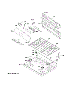 Control Panel & Cooktop parts for Ge Gas Range JGB645SEK4SS from AppliancePartsPros.com