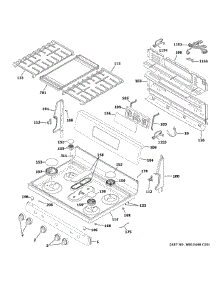 Control Panel & Cooktop parts for Ge Gas Range JGB660YP1FS from AppliancePartsPros.com