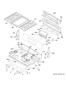 Control Panel & Cooktop parts for Ge Gas Range JGB720EEJ5ES from AppliancePartsPros.com