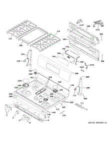 Control Panel & Cooktop parts for Ge Gas Range JGB735DP1BB from AppliancePartsPros.com