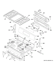 Control Panel & Cooktop parts for Ge Gas Range JGB735SP1SS from AppliancePartsPros.com