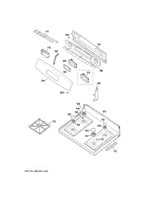 Control Panel & Cooktop parts for Ge Gas Range JGBS60DEK6CC from AppliancePartsPros.com