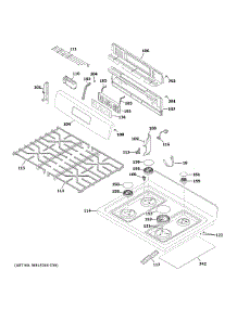 Control Panel & Cooktop parts for Ge Gas Range JGBS61DP3BB from AppliancePartsPros.com
