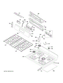 Control Panel & Cooktop parts for Ge Gas Range JGBS61RP1SS from AppliancePartsPros.com