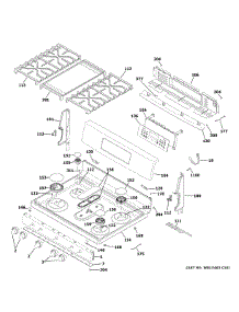 Control Panel & Cooktop parts for Ge Gas Range JGBS86EP1ES from AppliancePartsPros.com