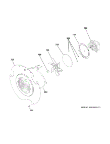 Convetion Fan parts for Ge Gas Range JGBS86SP2SS from AppliancePartsPros.com