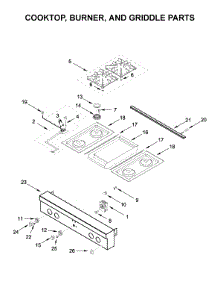 Cooktop, Burner, And Griddle Parts parts for Jenn-Air Gas Cooktop JGCP536HL00 from AppliancePartsPros.com