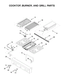 Cooktop, Burner, And Grill Parts parts for Jenn-Air Gas Cooktop JGCP636HM00 from AppliancePartsPros.com