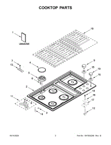 Cooktop Parts parts for Jenn-Air Gas Cooktop JGD3536GB05 from AppliancePartsPros.com