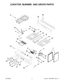 Cooktop, Burner, And Grate Parts parts for Jenn-Air Gas Range JGRP430HL01 from AppliancePartsPros.com