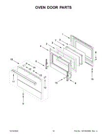 Oven Door Parts parts for Jenn-Air Gas Range JGRP430HM05 from AppliancePartsPros.com