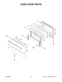 Oven Door Parts parts for Jenn-Air Gas Range JGRP436HM01 from AppliancePartsPros.com