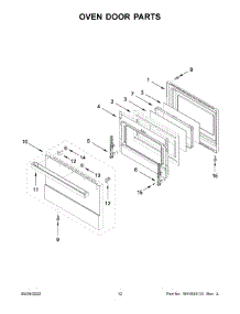 Oven Door Parts parts for Jenn-Air Gas Range JGRP536HM05 from AppliancePartsPros.com
