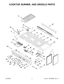 Cooktop, Burner, And Griddle Parts parts for Jenn-Air Gas Range JGRP548HM00 from AppliancePartsPros.com