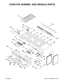 Cooktop, Burner, And Griddle Parts parts for Jenn-Air Gas Range JGRP548HM01 from AppliancePartsPros.com