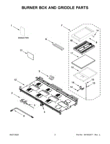 Burner Box And Griddle Parts parts for Jenn-Air Gas Range JGRP548HM05 from AppliancePartsPros.com