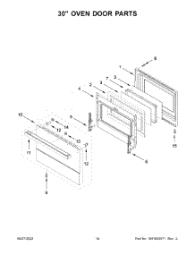 30" Oven Door Parts parts for Jenn-Air Gas Range JGRP548HM05 from AppliancePartsPros.com