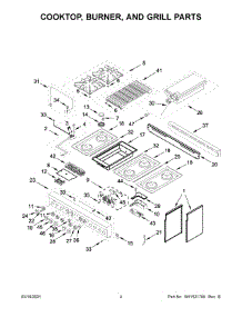 Cooktop, Burner, And Grill Parts parts for Jenn-Air Gas Range JGRP648HL01 from AppliancePartsPros.com
