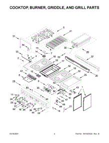 Cooktop, Burner, Griddle, And Grill Parts parts for Jenn-Air Gas Range JGRP748HL01 from AppliancePartsPros.com