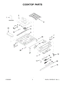 Cooktop Parts parts for Jenn-Air Gas Range JGS1450FS1 from AppliancePartsPros.com