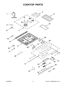 Cooktop Parts parts for Kitchenaid Gas Range JGS1450ML0 from AppliancePartsPros.com