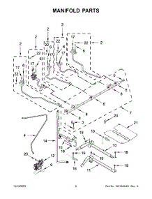 Manifold Parts parts for Kitchenaid Gas Range JGS1450ML0 from AppliancePartsPros.com