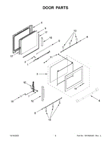 Door Parts parts for Kitchenaid Gas Range JGS1450ML0 from AppliancePartsPros.com