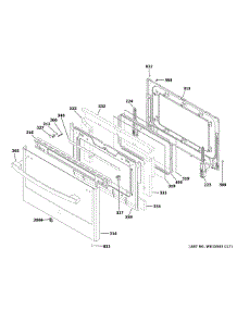 Lower Door parts for Ge Gas Range JGSS86SP1SS from AppliancePartsPros.com