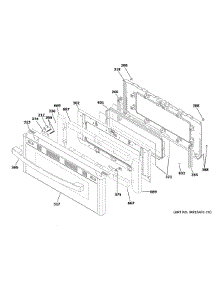Upper Door parts for Ge Gas Range JGSS86SP2SS from AppliancePartsPros.com