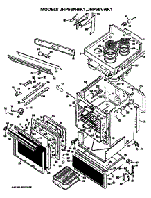Body parts for Ge Range/Microwave Combo JHP56N*K1 from AppliancePartsPros.com