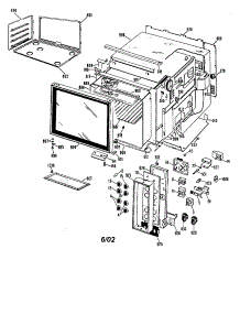 Frame / Side Case / Oven Door parts for Ge Range/Microwave Combo JHP56V*K1 from AppliancePartsPros.com