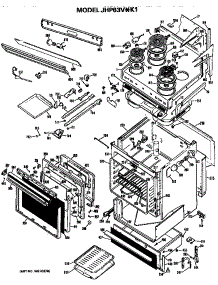 Body parts for Ge Range/Microwave Combo JHP63V*K1 from AppliancePartsPros.com