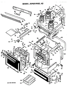 Body parts for Ge Range/Microwave Combo JHP63V*K2 from AppliancePartsPros.com