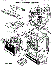 Body parts for Ge Range/Microwave Combo JHP63V*K5 from AppliancePartsPros.com