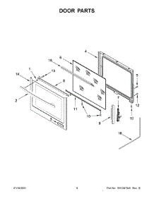 Door Parts parts for Jenn-Air Electric Range JIS1450DS2 from AppliancePartsPros.com