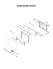 Oven Door Parts parts for Jenn-Air Electric Wall Oven JJW2427DB03 from AppliancePartsPros.com