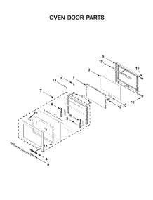 Oven Door Parts parts for Jenn-Air Electric Wall Oven JJW2427DS03 from AppliancePartsPros.com