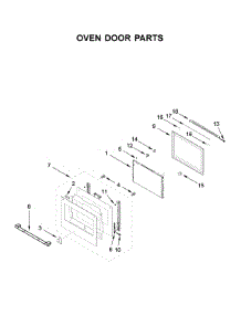 Oven Door Parts parts for Jenn-Air Electric Wall Oven JJW2427IL01 from AppliancePartsPros.com