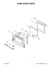 Oven Door Parts parts for Jenn-Air Electric Wall Oven JJW2427LL00 from AppliancePartsPros.com