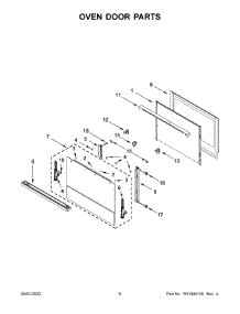 Oven Door Parts parts for Jenn-Air Electric Wall Oven JJW2427LM01 from AppliancePartsPros.com